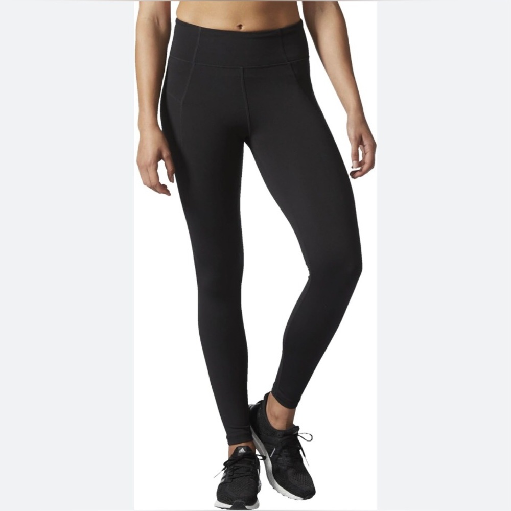 Adidas High Waist Compression Women's Black Leggings Size XS NWOT